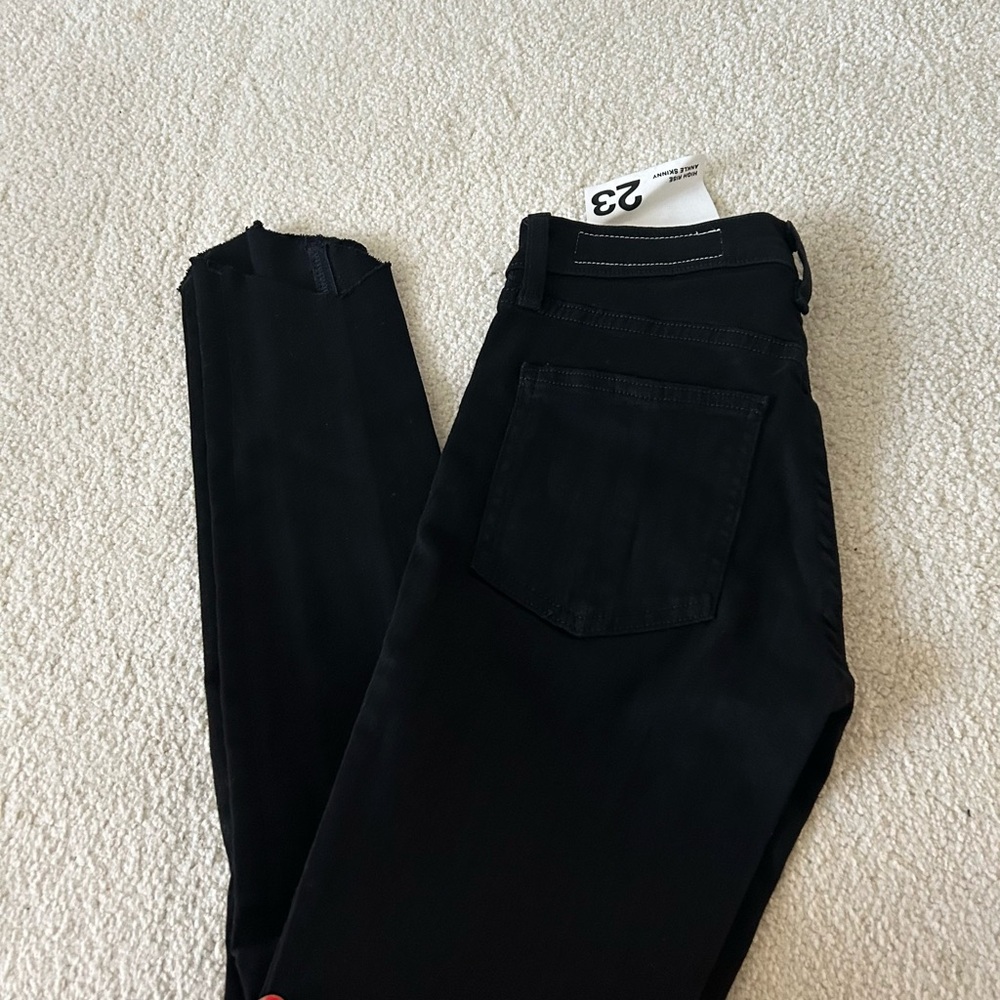rag & bone Black mason Slim Fit raw hem jeans - Picture 4 of 6